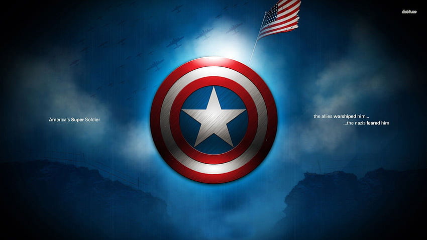 Captain America, Typography, Flag, Marvel Cinematic Universe, Shield, Digital art / and Mobile &, Flag of The Universe HD wallpaper