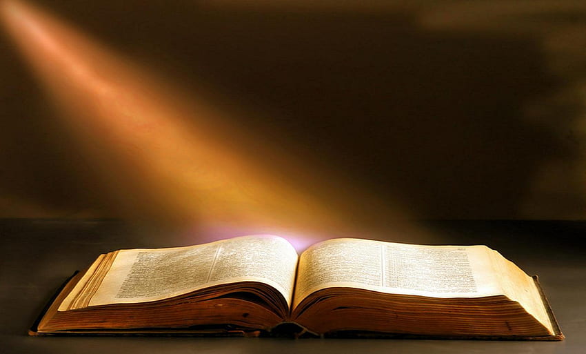 Open Bible And Candle HD wallpaper