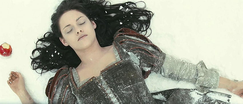 Królewna Śnieżka, zima, trucizna, brunetka, Królewna Śnieżka i Łowca, piękno, film, czerwień, jabłko, Kristen Stewart Tapeta HD