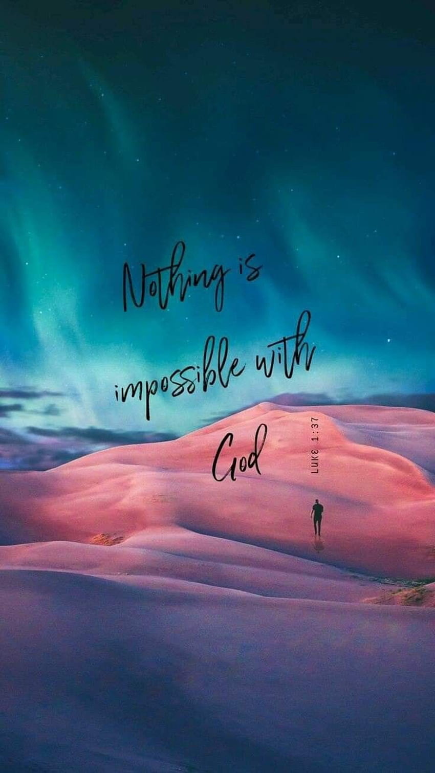 Nothing is impossible with God. iPhone quotes bible, Jesus HD phone wallpaper