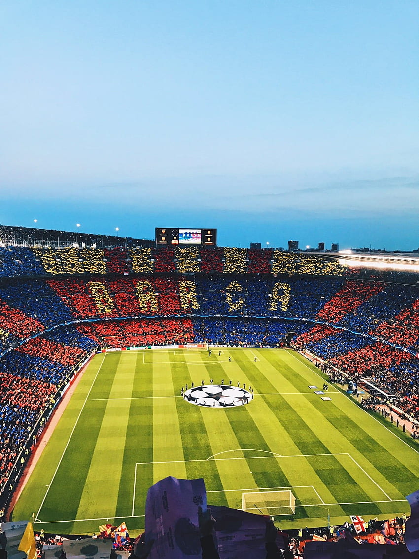 Soccer stadium, FC Barcelona, Camp Nou, soccer clubs, soccer . Flare, Messi Camp Nou HD phone wallpaper