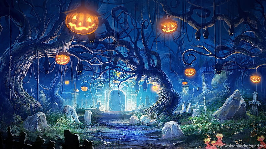 Halloween Computer , Background Background, Spooky Computer HD wallpaper