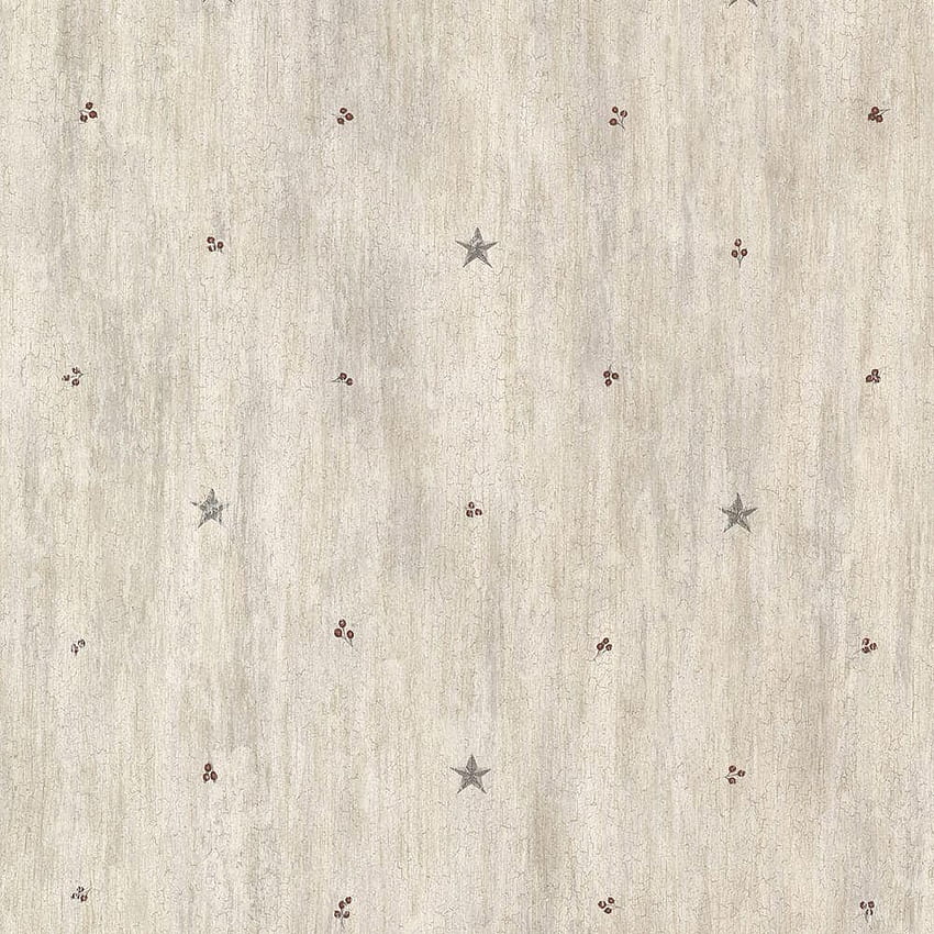 Chesapeake Bryndle Grey Barnstar & Sprigs Grey Paper Strippable Roll (Covers 56.4 sq. ft.) CTR090611, Rustic Star HD phone wallpaper
