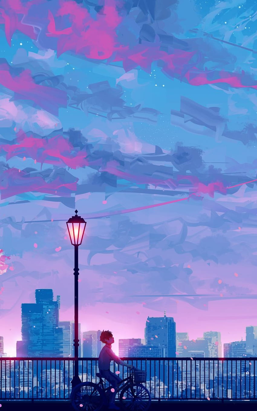 Download City Sunset Aesthetic Anime Scenery Wallpaper  Wallpaperscom