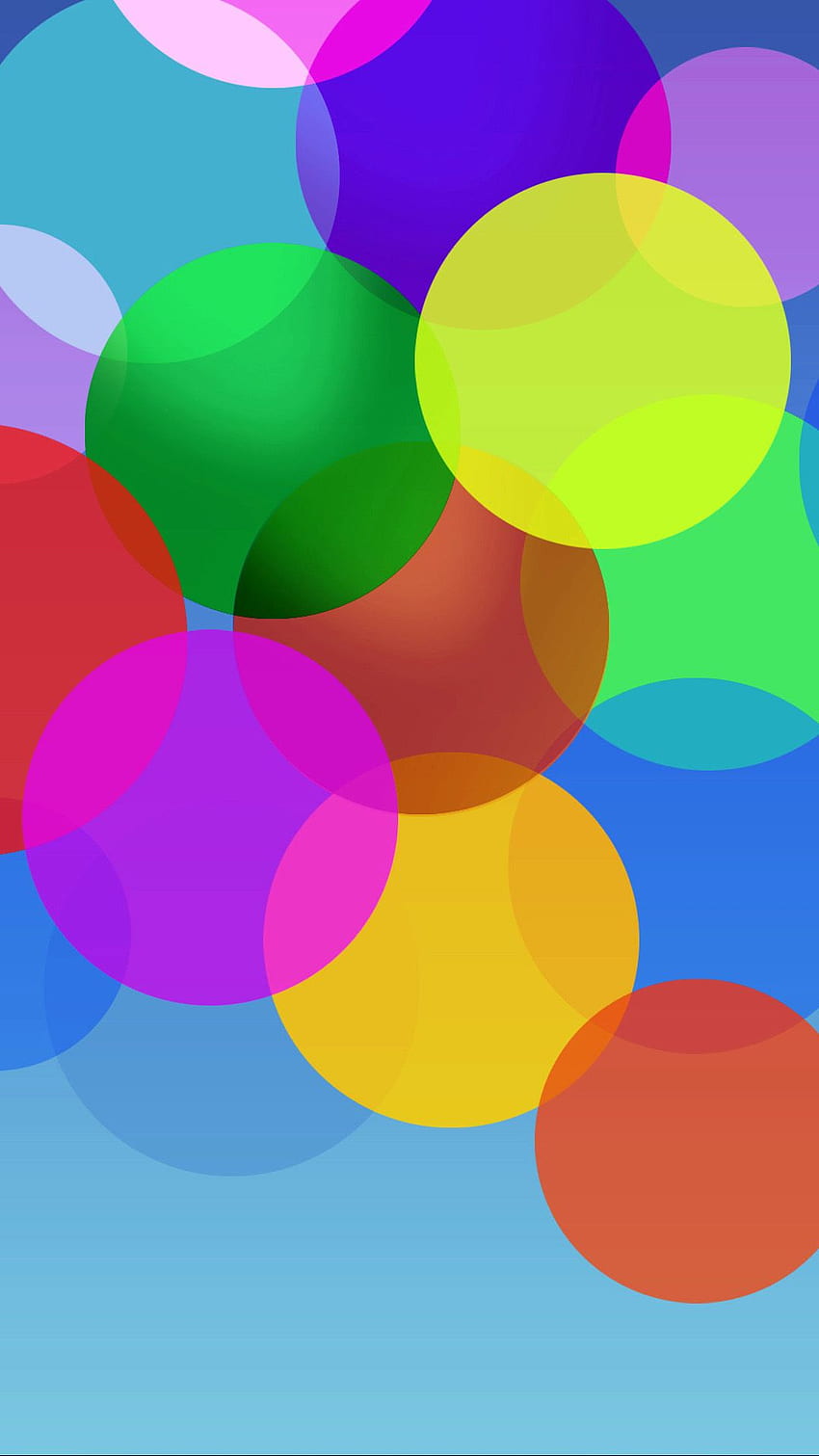 Burbuja de colores revoloteando iPhone 8, Burbujas de colores fondo de pantalla del teléfono