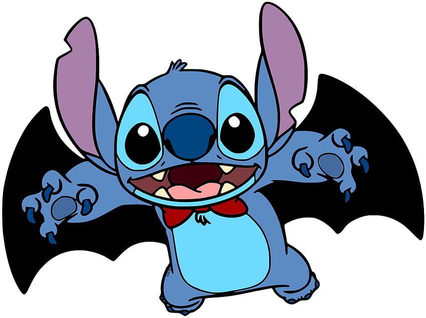 Clip art of Stitch dressed as a bat for Halloween HD wallpaper