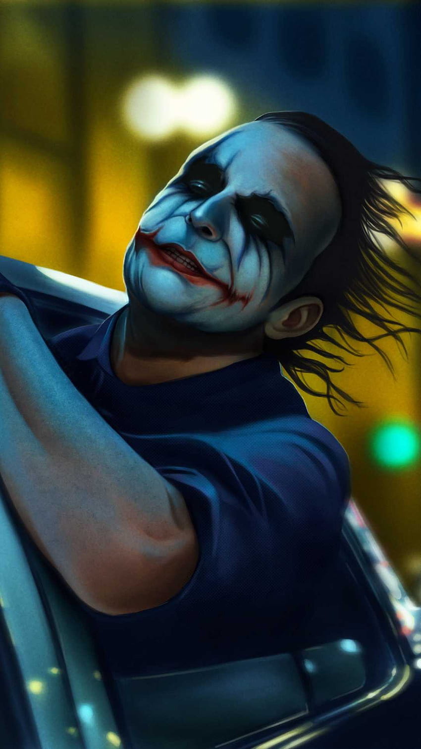 Dark Knight Joker Mobile อัศวินรัตติกาล วอลล์เปเปอร์โทรศัพท์ HD