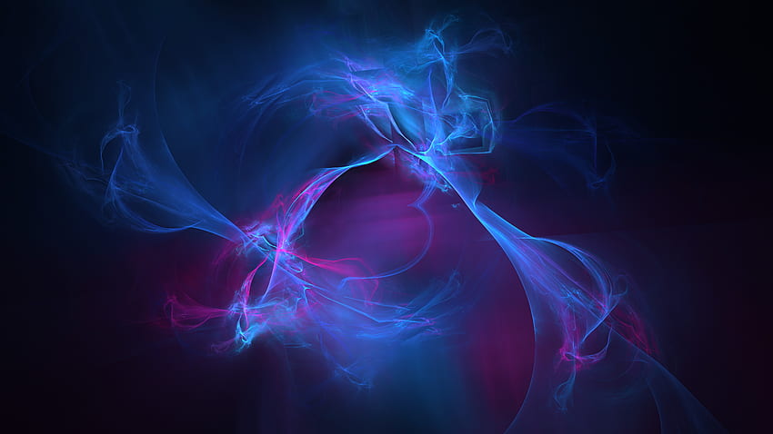 Espaço de plasma de chama de energia de arte digital de nebulosa azul, abstrato, e plano de fundo papel de parede HD