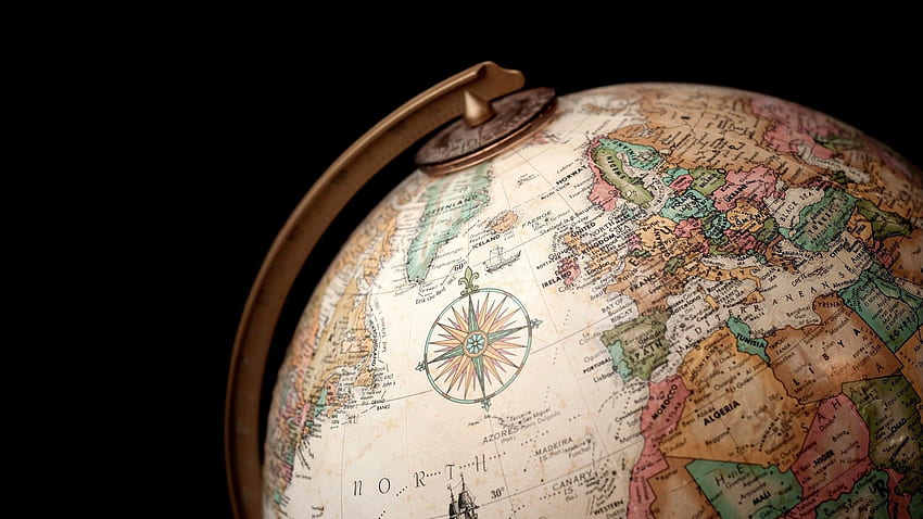 Maps World Map Old Globe With Countries HD wallpaper