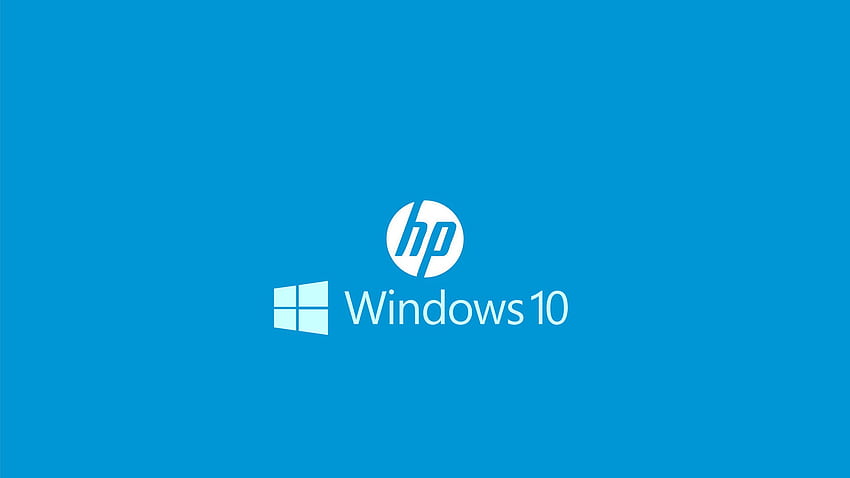 Windows 10 OEM สำหรับแล็ปท็อป HP 03 0f 10 - โลโก้ HP และ Windows 10 พร้อมพื้นหลังสีน้ำเงิน - . โลโก้ HP สีเขียวความละเอียดสูง วอลล์เปเปอร์ HD