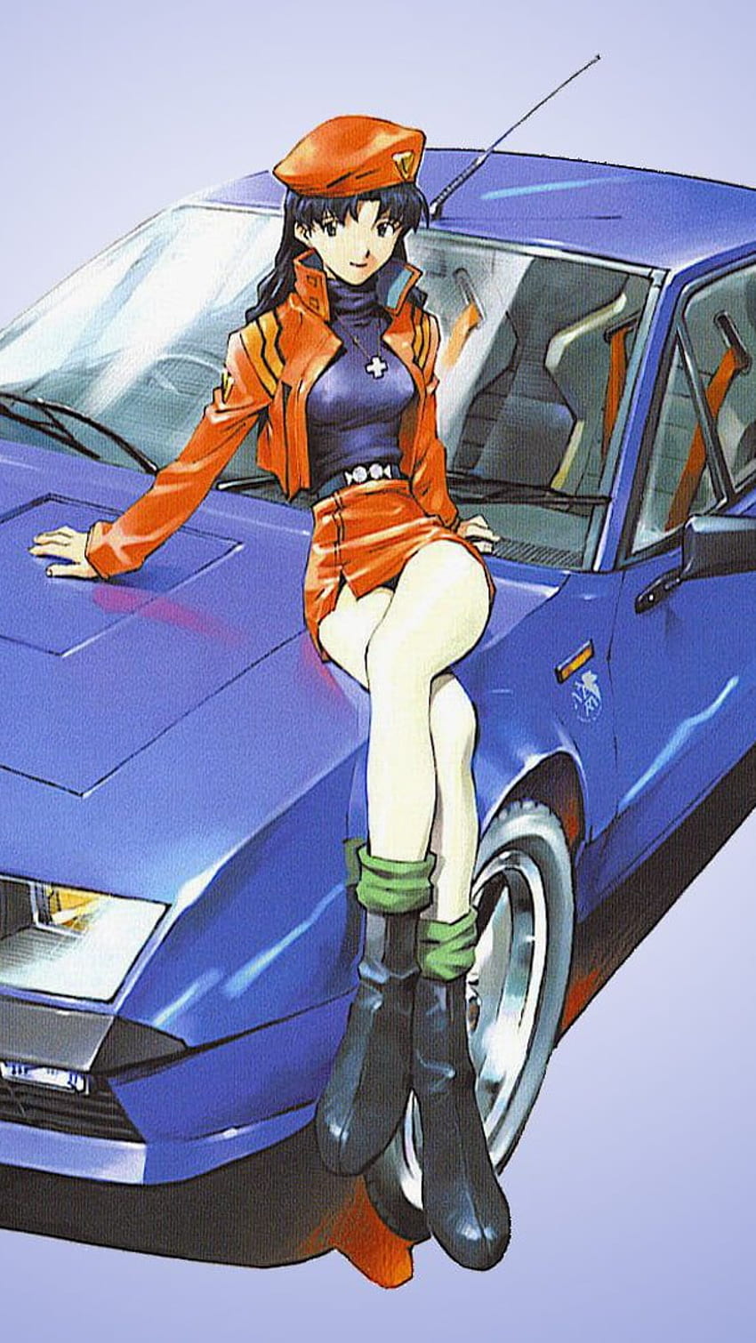 Blue car misato, anime HD phone wallpaper | Pxfuel