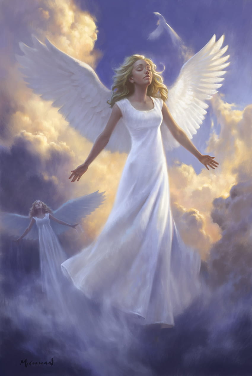 Taniec w niebie, niebiańskie anioły Tapeta na telefon HD