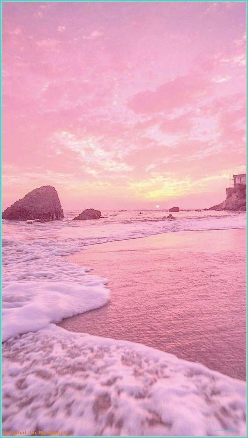 Estética del mar rosa - Océano rosa fondo de pantalla del teléfono