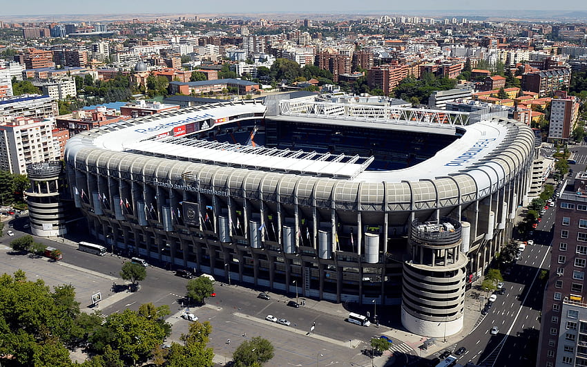 Estádio Santiago Bernabeu, Madrid, Espanha, estádio de futebol, arena esportiva, Real Madrid para com resolução. Alta qualidade papel de parede HD