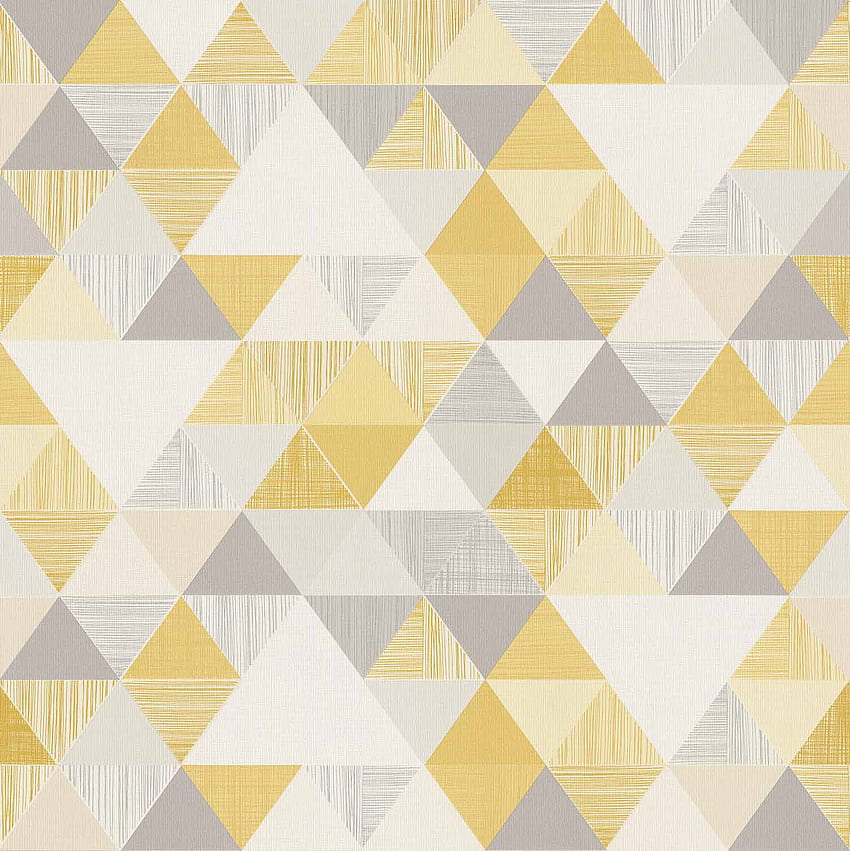 Vinyl Triangles Retro yellow Gloss IW3001 wallpaper ponsel HD