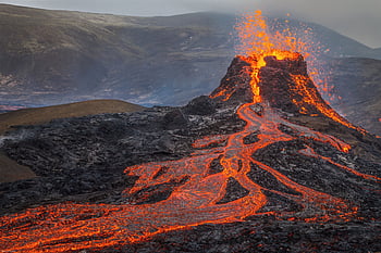 Lava Flow from Fagradalsfjall Volcano, Iceland, iceland, nature ...