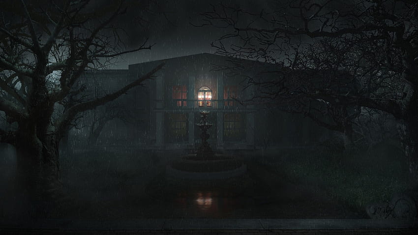 Monster dark house Full () background HD wallpaper