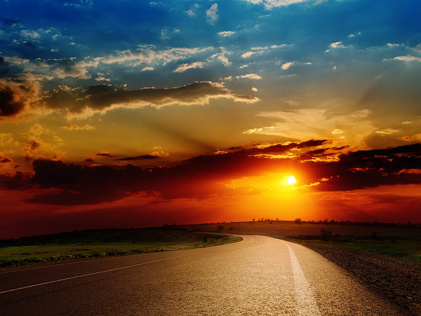 as. Sunset road, Places to visit, Sunset HD wallpaper | Pxfuel
