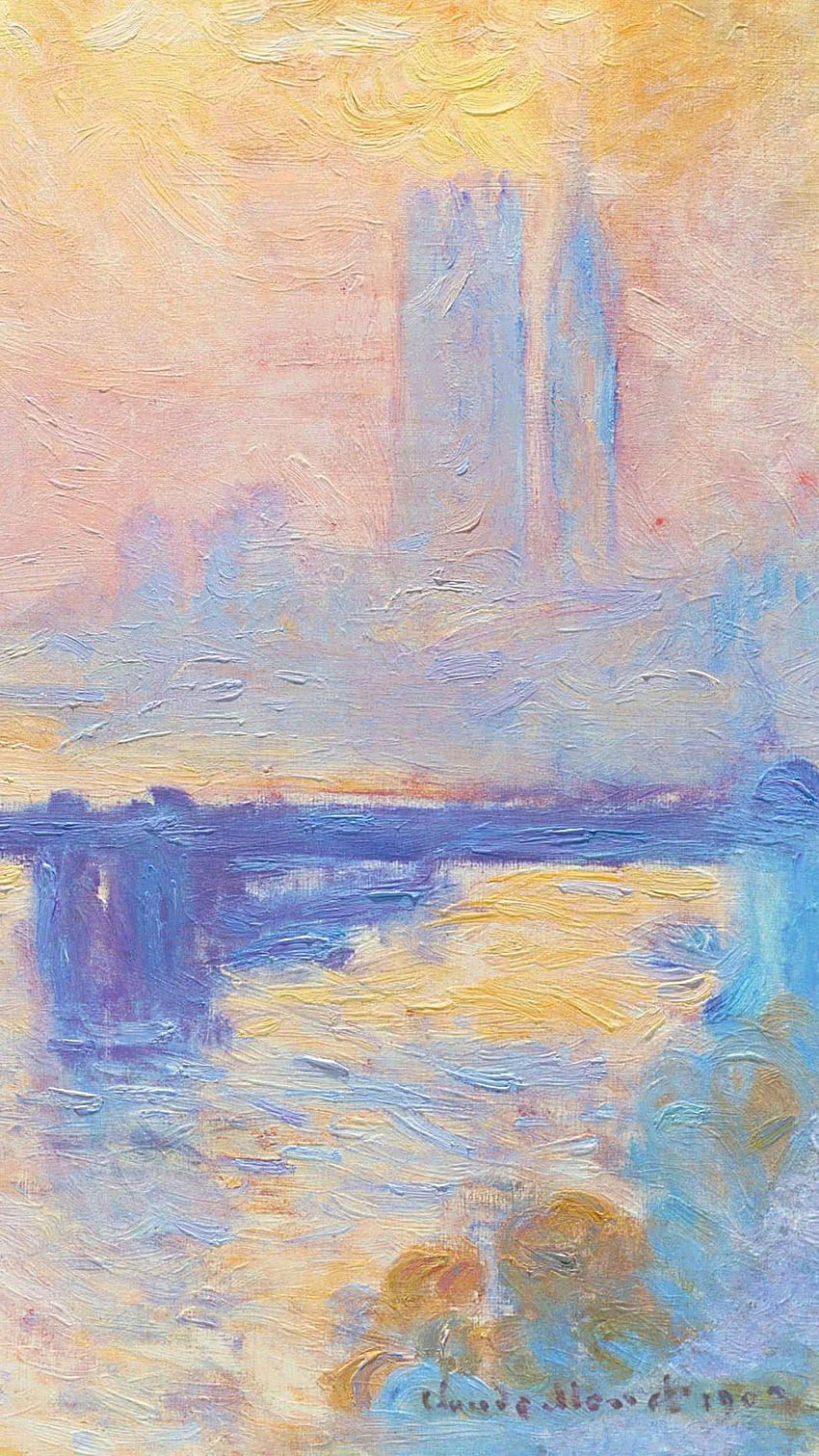 Claude Monet - Çapraz Köprü Charing HD telefon duvar kağıdı