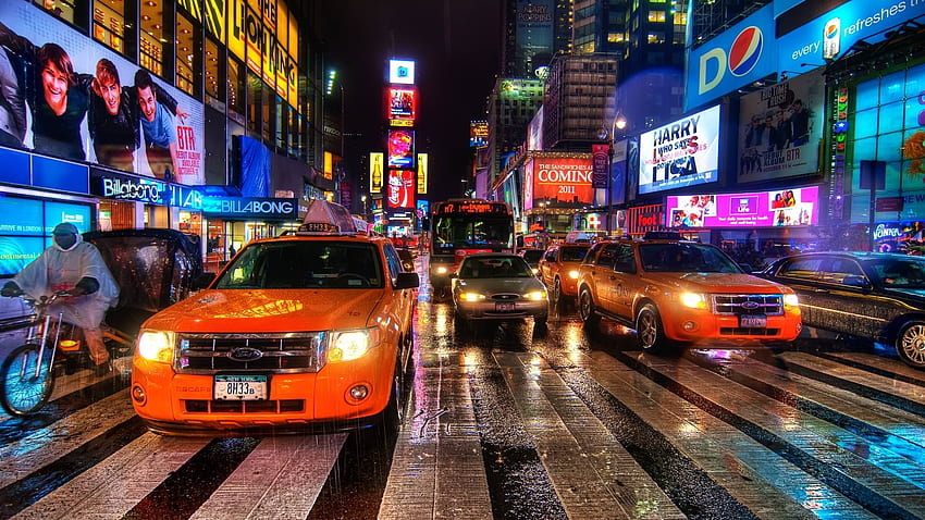 New york, night, taxi Laptop Full , City , , and Background, New York  1920x1080 HD wallpaper | Pxfuel