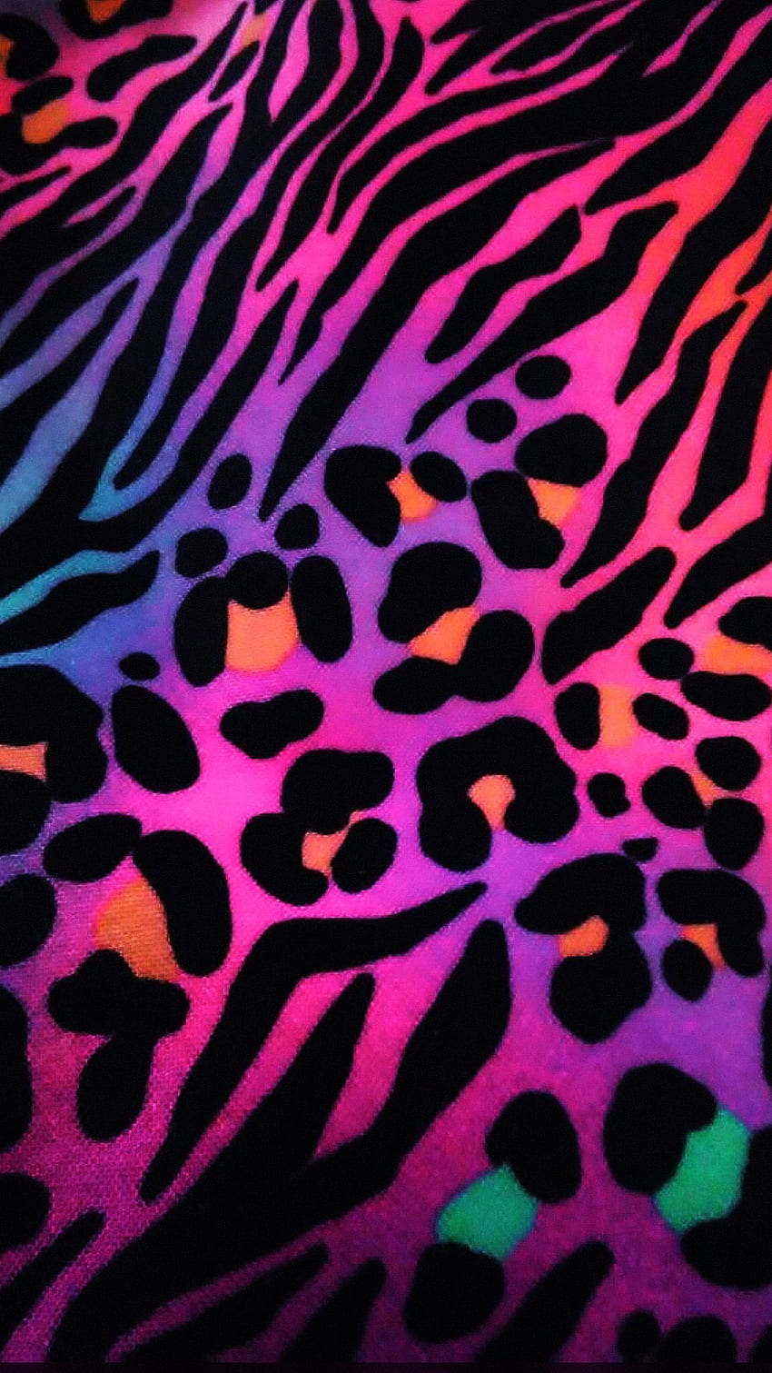 Leopardenmuster Buntes Tierdruck-Telefon, rosa Leopardenmuster HD-Handy-Hintergrundbild