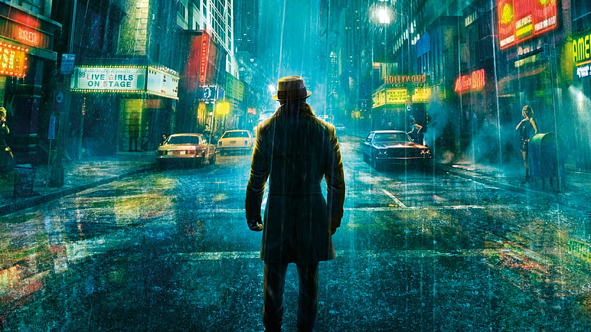 rorschach waifu, lluvia, vigilantes, película, calle, u 16: 9, panorámica, , 22172, Rainy City Street fondo de pantalla