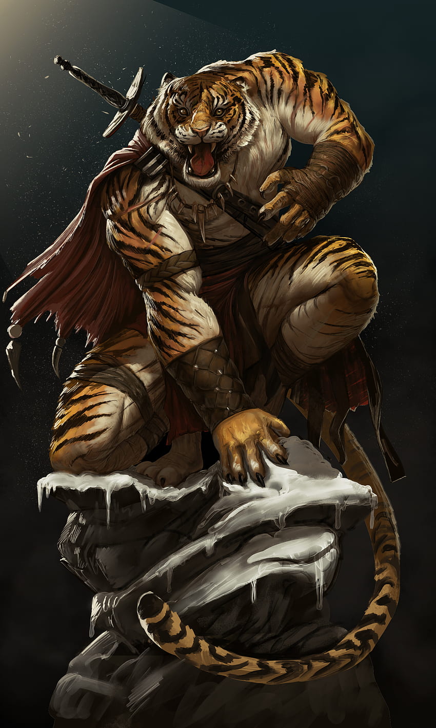 ArtStation - guerreiro tigre, Saad Irfan. Arte de tigre, Arte de tigre, Arte de criaturas míticas Papel de parede de celular HD