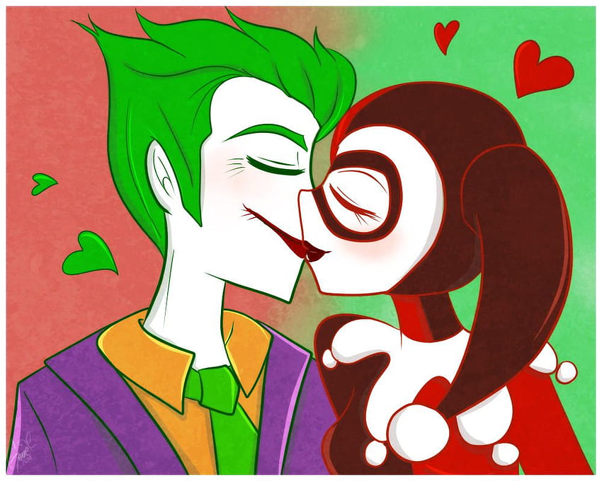 Harley and The Joker- Puddin kiss, Harley Quinn and Joker Kissing HD  wallpaper | Pxfuel