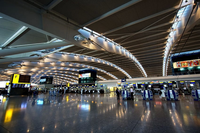 London Heathrow Terminal 5 renamaed to Samsung Galaxy S5, Airport Terminal HD wallpaper