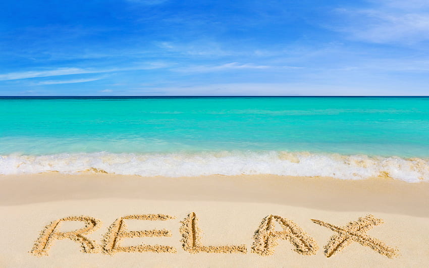1920x1080px 1080p Free Download Beach Relax Word Relax On Beach