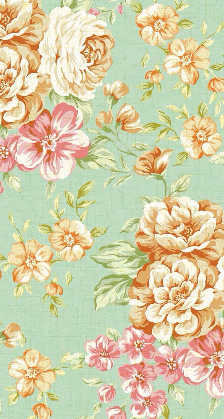 iPhone 5 - Vintage Flower Print 3. Vintage flowers, Floral 5 HD phone wallpaper