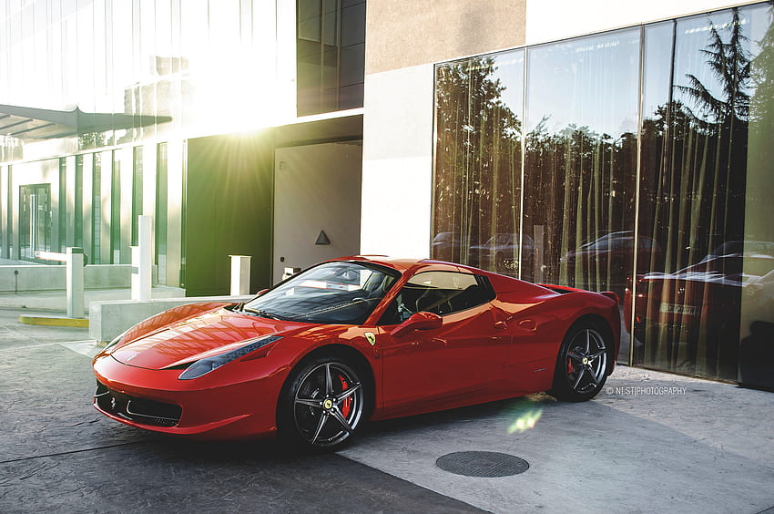 Ferrari, Cars, Side View, Spyder, 458 HD wallpaper