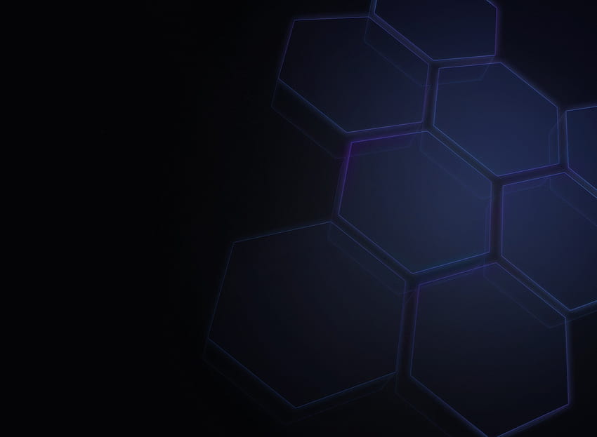 Hexagone foncé, bleu, hexagone, noir, foncé Fond d'écran HD