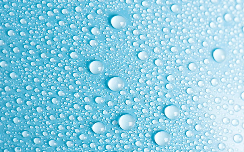 우아한 물방울 배경 이번 달, 푸른 물방울 HD 월페이퍼
