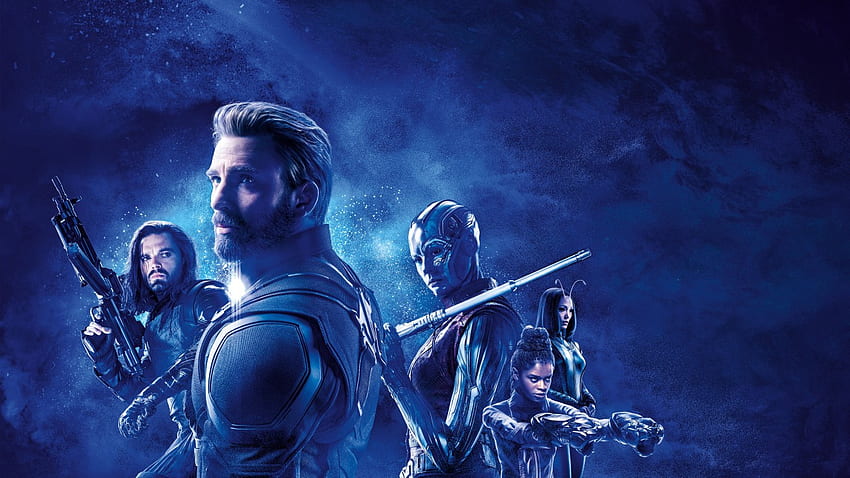 Avengers: Koniec gry, Ostatni film, Mgławica, Bucky Barnes, Kapitan Ameryka na laptopa, notebooka, laptopa filmowego Tapeta HD