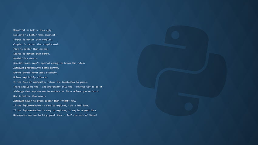 Zen Of Python Background, Python Coding HD wallpaper