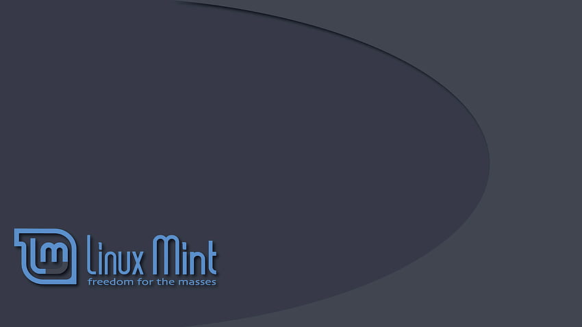 Тъмен Linux Mint, Linux Blue HD тапет