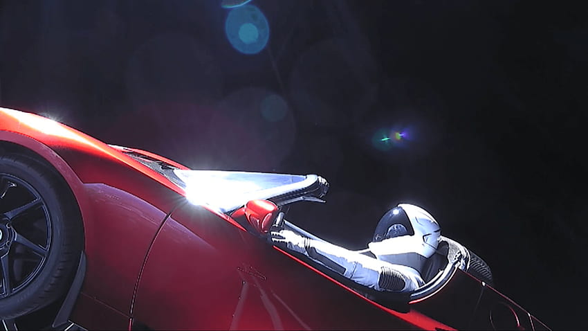 Elon Musk et SpaceX lancent avec succès Tesla Roadster et 'Starman, Tesla in Space Fond d'écran HD