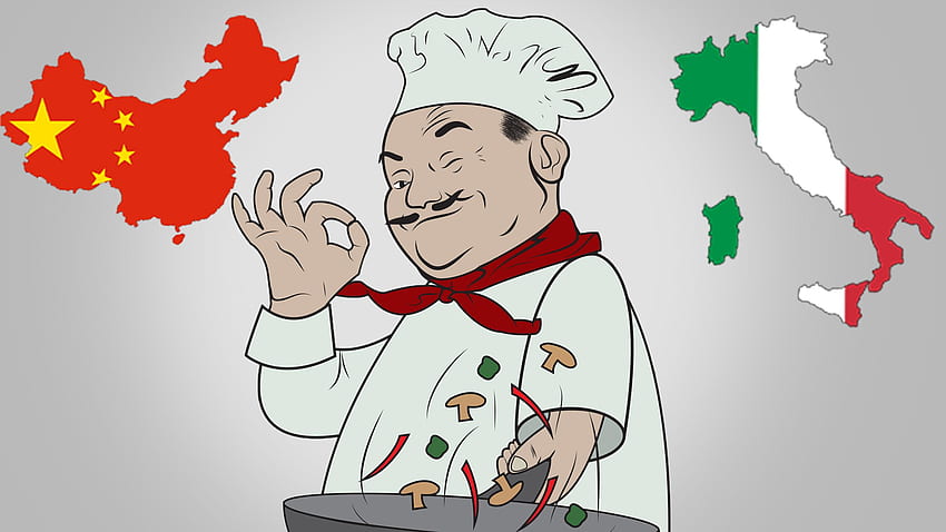 Ryersons neuer Promi-Koch kann halb essbares chinesisches italienisches Essen zubereiten, Cartoon Chef HD-Hintergrundbild