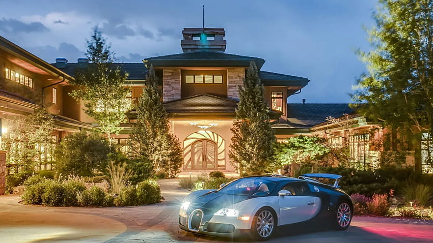 Colorado Mansion dispone di un enorme garage, palazzo con auto Sfondo HD