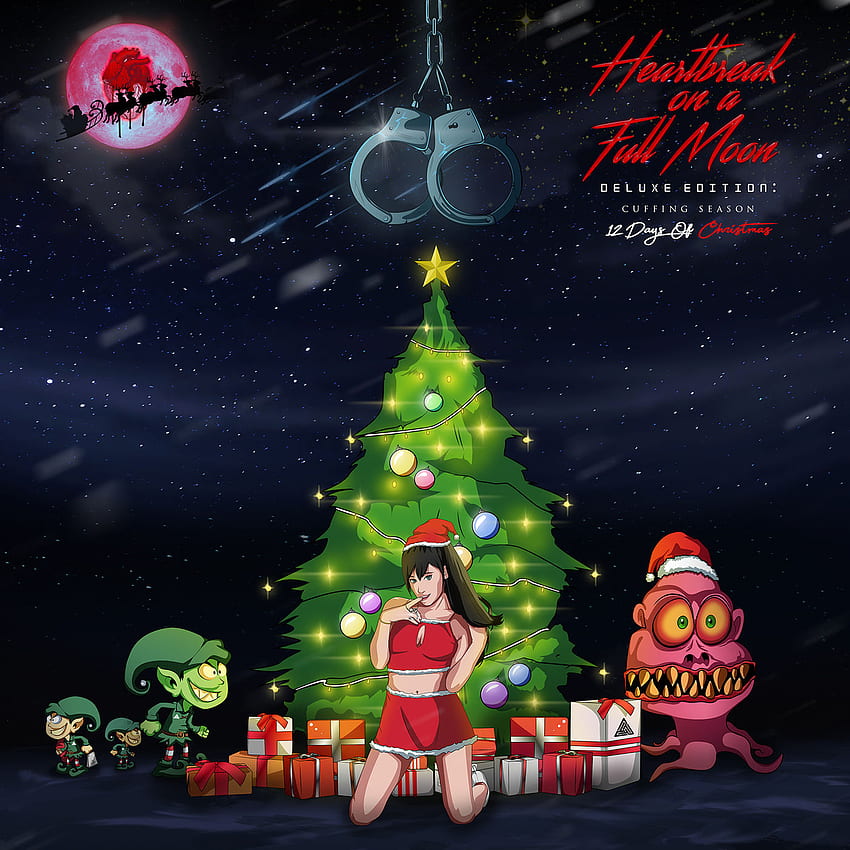 Chris Brown – Heartbreak on a Full Moon (Deluxe Edition): Cuffing Season – 12 Days of Christmas – MIXCLUSIVE HD 전화 배경 화면