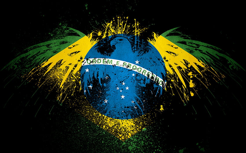 bandeira do brasil - Besar . Brasil , Brasil, Pantai waktu musim panas, Seni Brasil Wallpaper HD