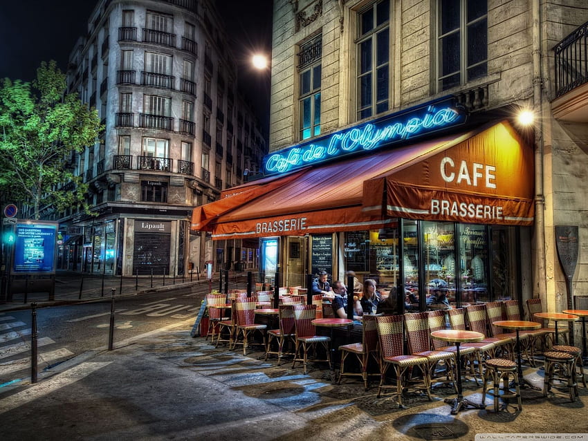 Cafe, Paris, France ❤ for • Tablet HD wallpaper