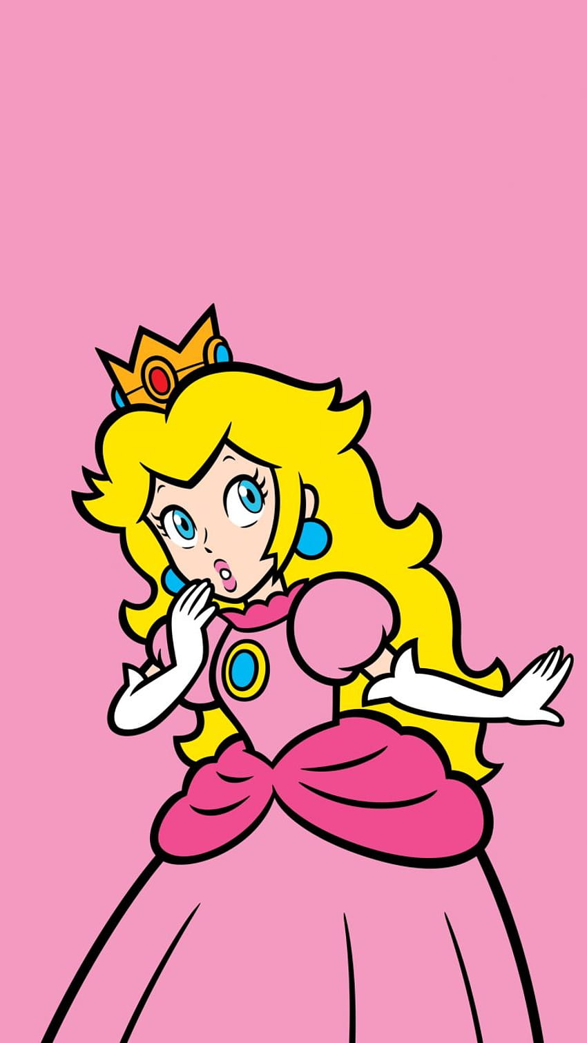 Princesa Peach, Videojuegos, Super Mario, Nintendo, Minimalismo, simple / y móvil, Teléfono Princesa Peach fondo de pantalla del teléfono
