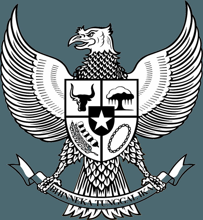 Logo Garuda Pancasila Bw Hitam Putih. Bükü Mewarnai, Lambang Negara, Artis Bertato HD telefon duvar kağıdı