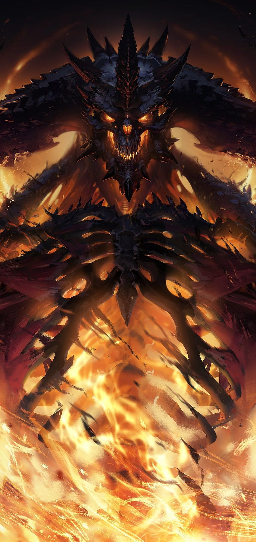 Diablo : Immortel. Diablo, Dragon , Art fantastique Fond d'écran de téléphone HD