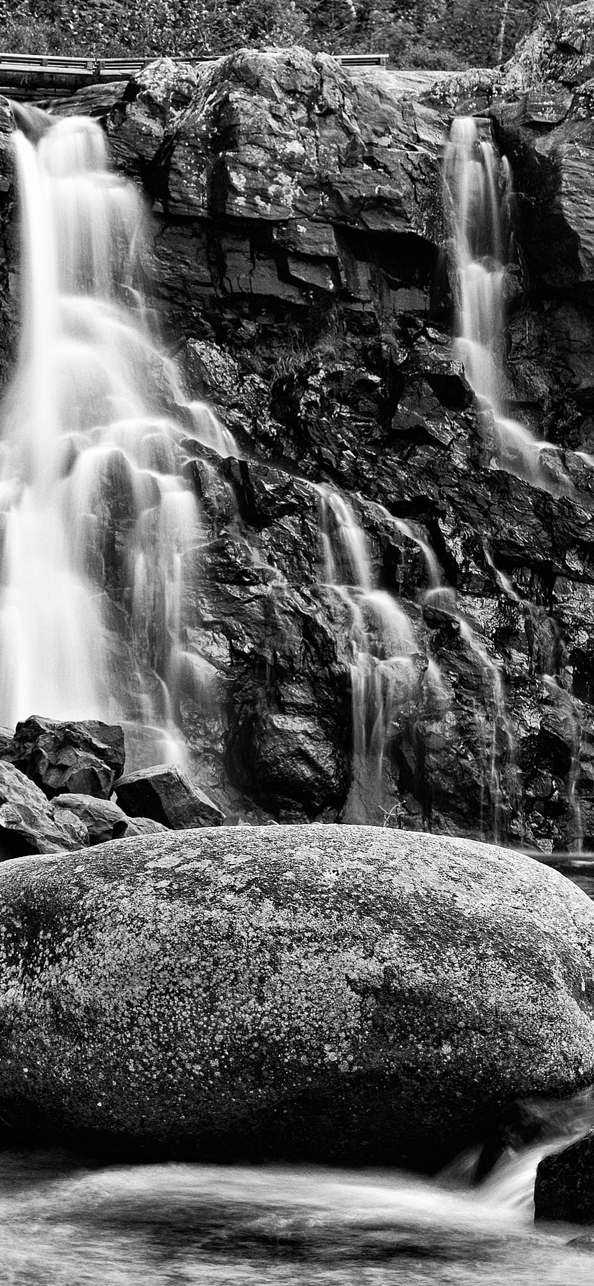 3 for iPhone - iPhone Black, Black and White Waterfall HD phone wallpaper