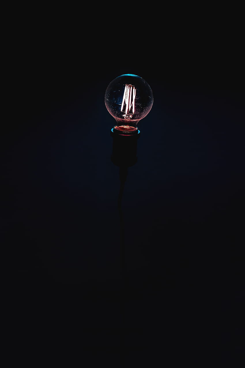暗い, 輝き, 光, ランプ, 黒の背景, 電気 HD電話の壁紙