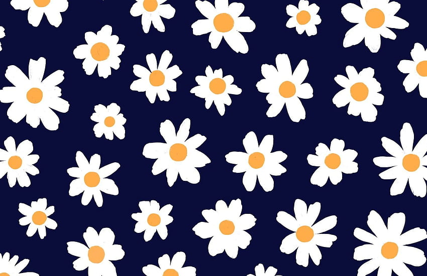 Retro Daisy . Cute Floral Design, Cute Vintage Beach HD wallpaper