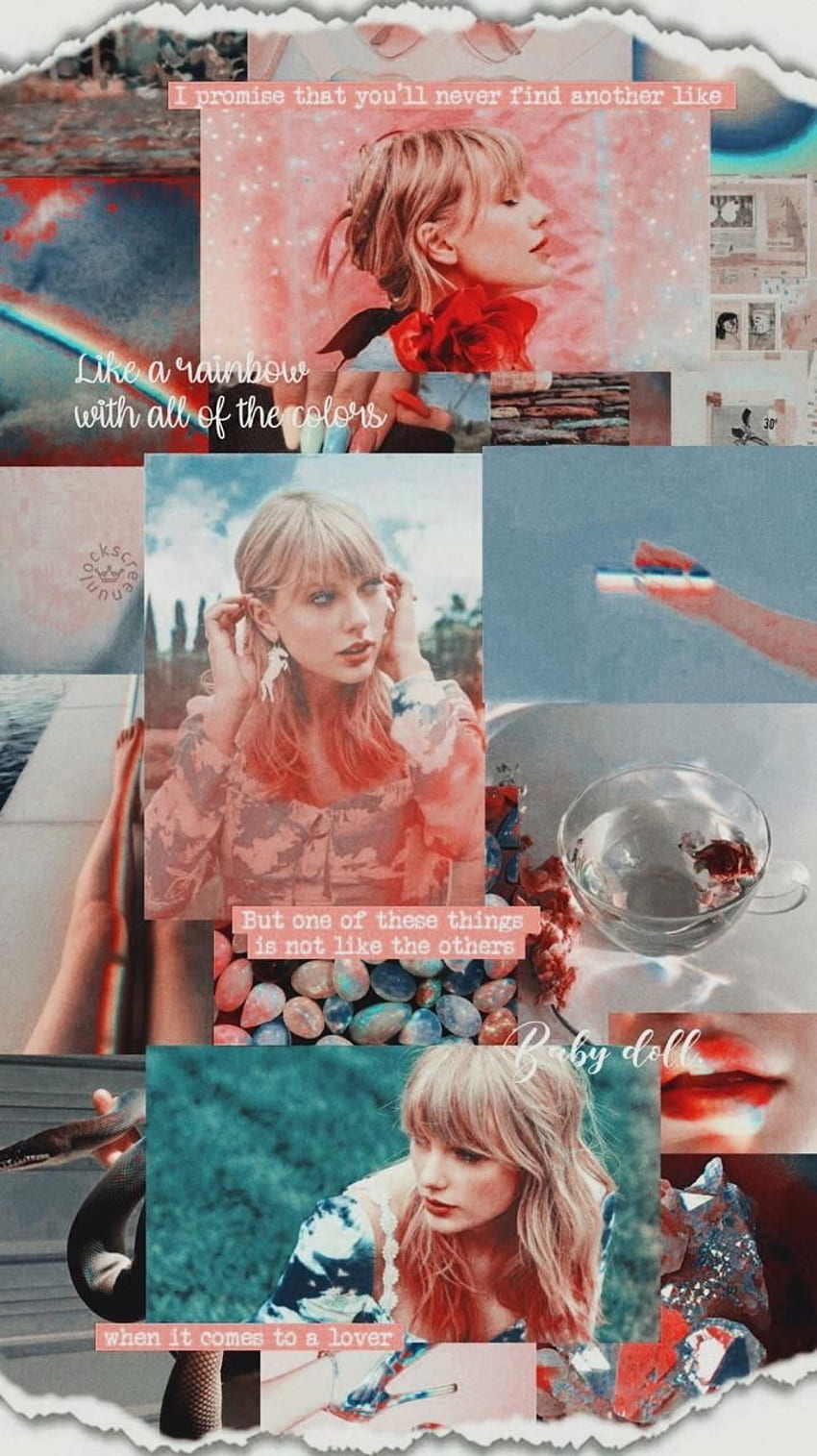 Lover Taylor Swift Estetyczny, kolaż Taylor Swift Tapeta na telefon HD
